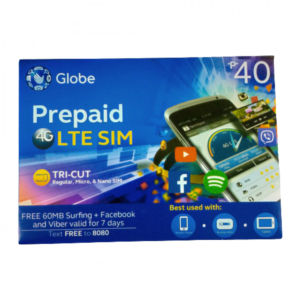 GLOBE TATTOO PREPAID LTE SIM